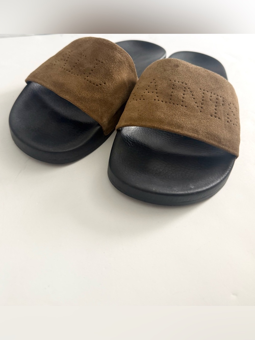 All Saints Karli Slide Sandals Suede Rubber Size 8 - Picture 6 of 10